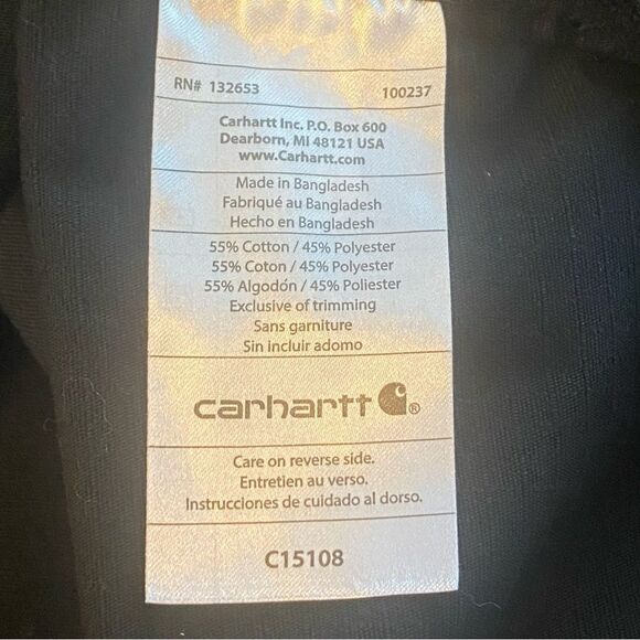 Carhartt Black Ripstop Utility Short Sleeve Scrub Top Size XL - Picture 4 of 13
